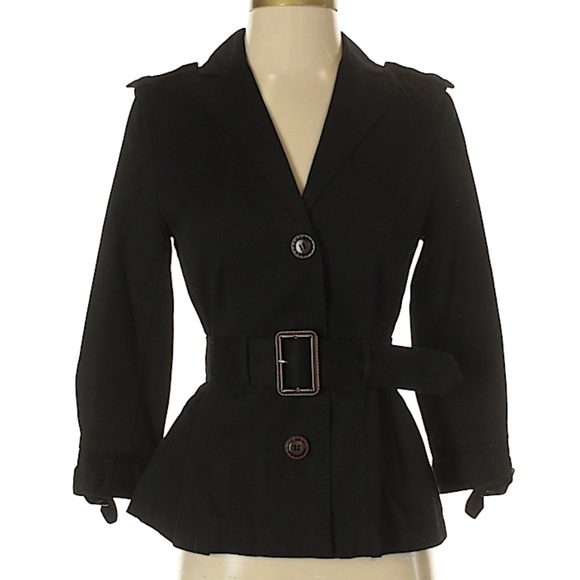 H&M Jackets & Blazers - Steam Punk Vintage Style Belted Black Coat Gothic